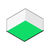 Isometric empty room on white background vector