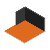 Isometric empty room on white background vector