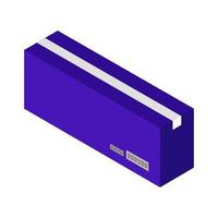 Isometric box on white background vector