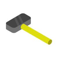 Isometric hammer on a white background vector