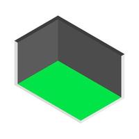 Isometric empty room on white background vector