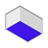 Isometric empty room on white background vector