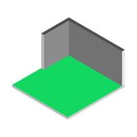 Isometric empty room on white background vector