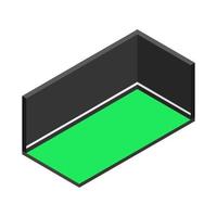 Isometric empty room on white background vector