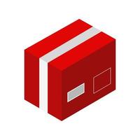 Isometric box on white background vector