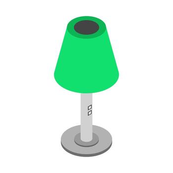 Isometric lamp on a white background vector