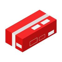 Isometric box on white background vector