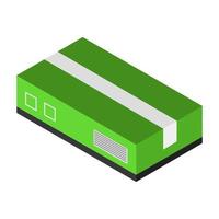 Isometric box on white background vector