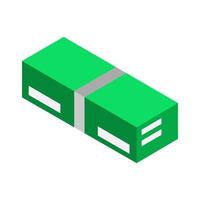 Isometric box on white background vector