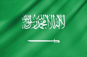 bandera de tela de arabia saudita foto