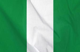 bandera de tela de nigeria foto