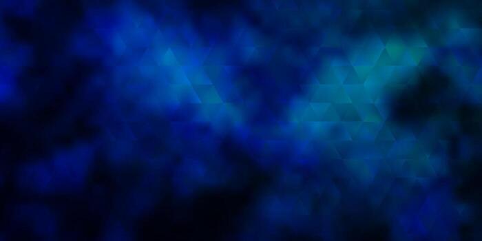textura de vector azul oscuro con estilo triangular.