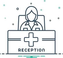Mix icon for receptionist vector