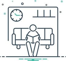 Mix icon for waiting room vector