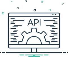 Mix icon for api vector