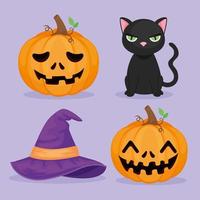 grupo de iconos de halloween vector