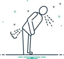 Mix icon for diarrhea vector