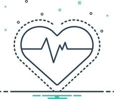 Mix icon for heart rate vector