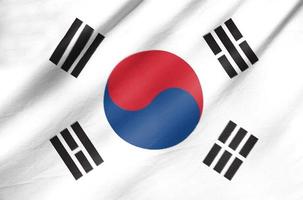 bandera de tela de corea del sur foto