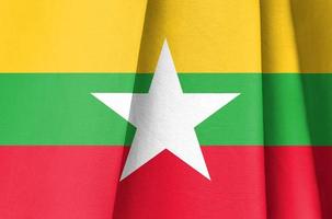 Fabric Flag of Myanmar photo