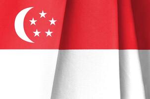 Fabric Flag of Singapore photo