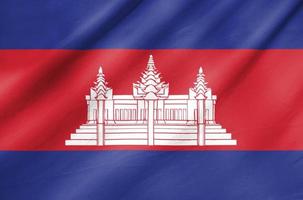 Fabric Flag of Cambodia photo