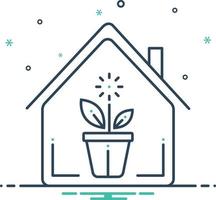 Mix icon for indoor plants vector