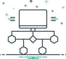 Mix icon for flow diagram vector