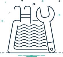Mix icon for pool maintenance vector