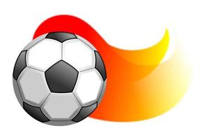 A Soccer Ball with Fire Trail