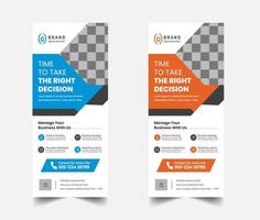 Modern creative corporate roll-up banner template pro vector