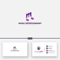 logo de la industria del entretenimiento musical piano vector