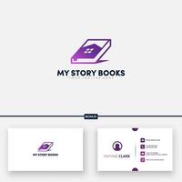 my story book and home logo designs free business card vector