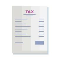 documentos fiscales en papel vector