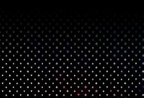 Dark blue, red vector pattern with symbol of cards.