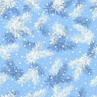 Pine twig seamless pattern. Winter print. vector