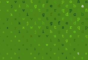 Light green vector template with isolated letters.