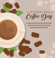 International coffee day design vector