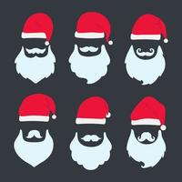 Vintage Santa Claus beard design vector. Christmas party decorations vector