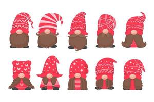 Christmas gnome. A little gnome wearing a red woolen hat. celebrate on christmas vector