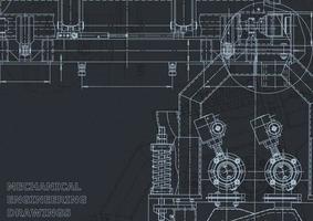 Computer aided design systems. Blueprint. Official style vector