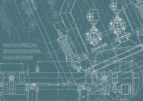 Corporate Identity. Blueprint. Vector engineering drawings