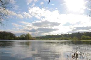 Natural river landscape photo