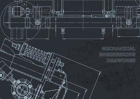 Computer aided design systems. Blueprint. Official style vector