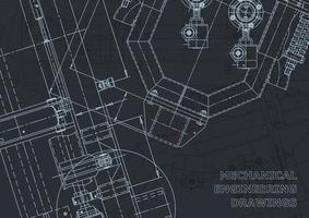 Computer aided design systems. Blueprint. Official style vector