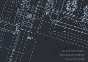 Computer aided design systems. Blueprint. Official style vector