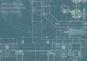 Corporate Identity. Blueprint. Vector engineering drawings