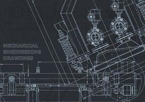 Computer aided design systems. Blueprint. Official style vector