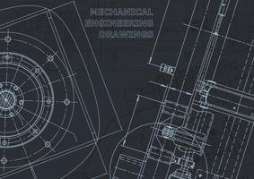 Computer aided design systems. Blueprint. Official style vector