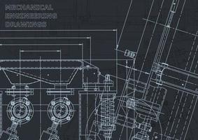 Computer aided design systems. Blueprint. Official style vector